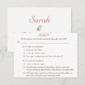 ユーモア溢れる カスタム ウェディング RSVP 返信はがき 招待状 (正面/裏面)