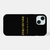 ユーモア溢れる「ワーズ・トゥ・ザ・ワイズ」 iPhone 15ケース (裏面横)