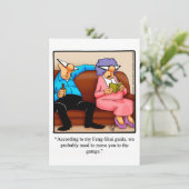 ユーモア溢れる「風水」結婚記念日パーティーの招待状 招待状 (スタンド正面)