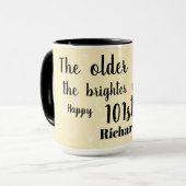ユーモア溢れる 101歳の誕生日おめでとう マグカップ (正面左)
