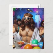 ユーモア溢れるAI生成アート 誕生日おめでとうイエス ポストカード (正面/裏面)