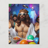 ユーモア溢れるAI生成アート 誕生日おめでとうイエス ポストカード (正面)