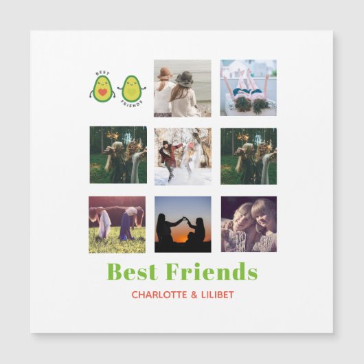 ユーモア溢れるBFF写真コラージュギフト - パーソナライズドアボカド (正面)