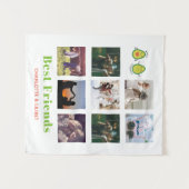 ユーモア溢れるBFF写真コラージュギフト パーソナライズド アボカド タペストリー (正面(横))