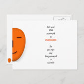 ユーモア溢れるWiFiパスワードのアイデア 引用 笑い おもしろい ポストカード (正面/裏面)