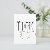 ユーモア猫感謝メッセージ言葉遊び楽しい ポストカード (スタンド正面)