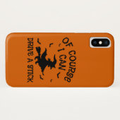 ユーモア私はスティックの引用文ハロウィンを駆動できる Case-Mate iPhoneケース (裏面(横))
