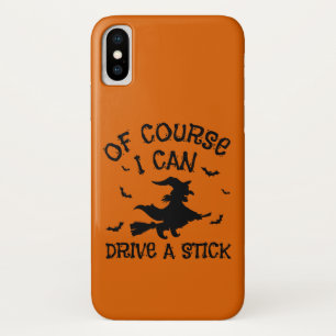 ユーモア私はスティックの引用文ハロウィンを駆動できる iPhone X ケース