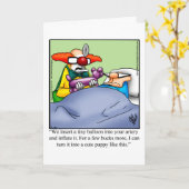 ユーモア笑わされるグリーティングカードを手に入れる カード (黄色い花)