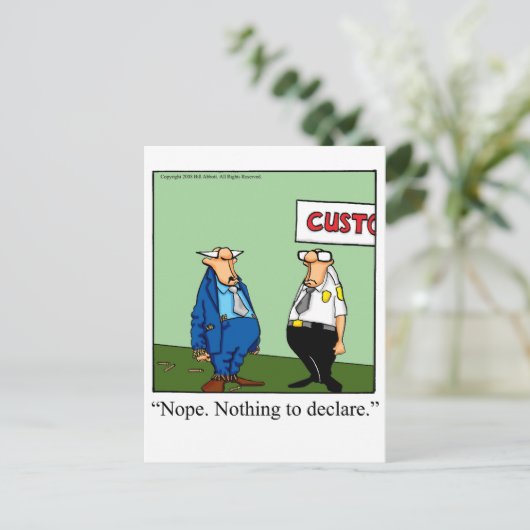 ユーモア素晴らしのセンスでシガーギフト！ ポストカード (スタンド正面)