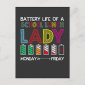 ユーモア給食室 学校給食のおばさん 週の気分 笑い ポストカード (正面)