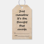 ユーモア考えの要素である ギフトタグ (正面)