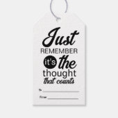 ユーモア考えの要素である ギフトタグ (正面)