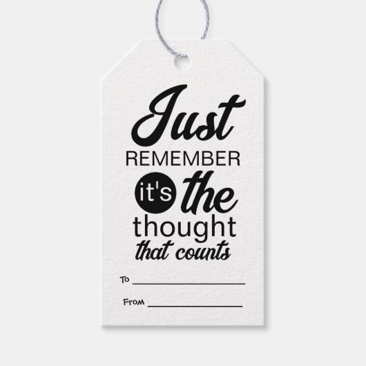 ユーモア考えの要素である ギフトタグ (正面)