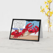 ユーモア誕生日カードと2つのカニ カード (黄色い花)