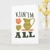 ユーモア陶芸 カード (黄色い花)