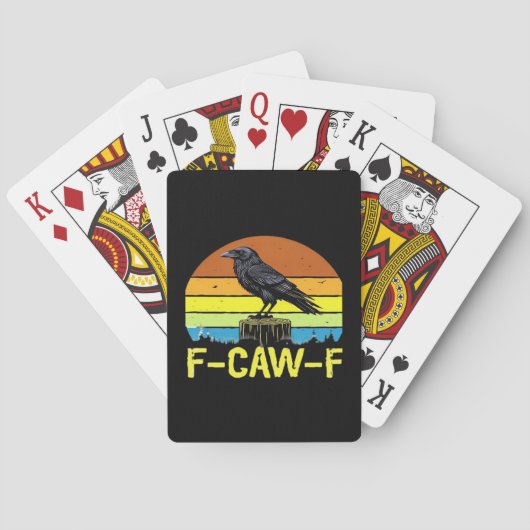 ユーモア面白カラス F-Caw-F ゴシック トランプ (裏面)
