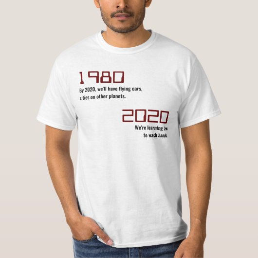 ユーモア1980対2020 Tシャツ (正面)