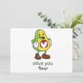 ユーモア オリーブ あなた ユーモア 名前 カスタマイズ ギフト A 案内状 (スタンド正面)