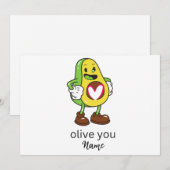 ユーモア オリーブ あなた ユーモア 名前 カスタマイズ ギフト A 案内状 (正面/裏面)