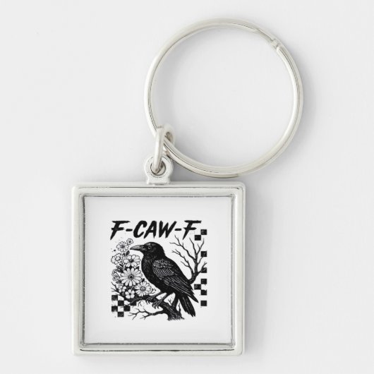 ユーモア カラス ゴシック F-Caw-F エッセンシャル キーホルダー (正面)