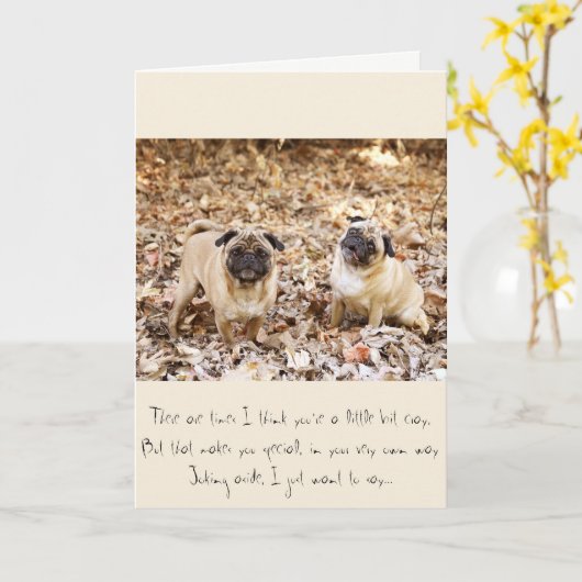 ユーモア カード (黄色い花)