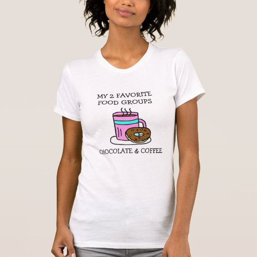 ユーモア コーヒーとドーナツ Tシャツ (正面)