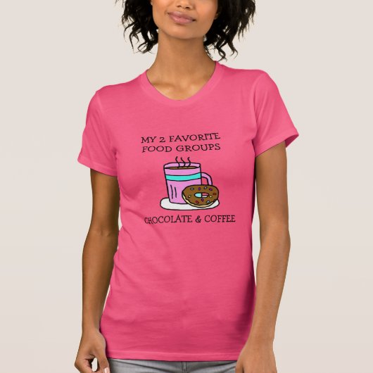 ユーモア コーヒーとドーナツ Tシャツ (正面)
