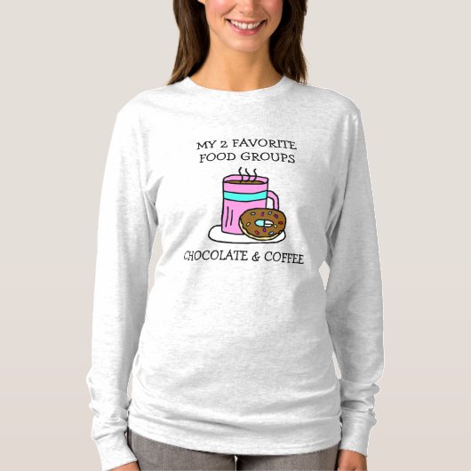 ユーモア コーヒーとドーナツ Tシャツ (正面)