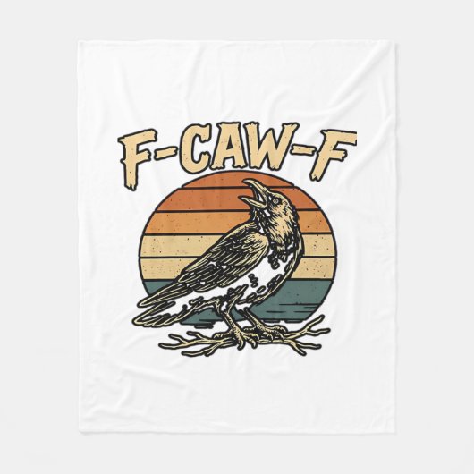 ユーモア ゴシック F カワ カラス 面白い クリエイティブ スタイル フリースブランケット (正面)
