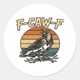 ユーモア ゴシック F カワ F おもしろい カラス クリエイティブ スタイル ラウンドシール