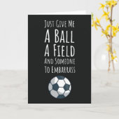 ユーモア サッカー 面白い 可愛い バースデーカード 彼女へ カード (黄色い花)