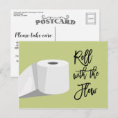 ユーモア トイレットペーパー 延期結婚発表 シーズンポストカード (正面/裏面)