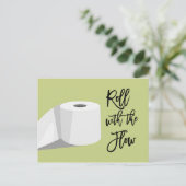 ユーモア トイレットペーパー 結婚延期のお知らせ シーズンポストカード (スタンド正面)