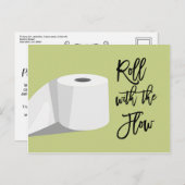 ユーモア トイレットペーパー 結婚延期のお知らせ シーズンポストカード (正面/裏面)