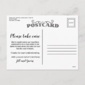 ユーモア トイレットペーパー 結婚延期発表 シーズンポストカード (裏面)