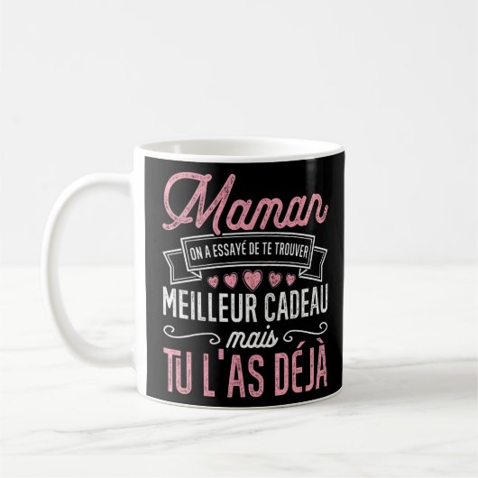 ユーモア・ママン女性の母の日 コーヒーマグカップ (左)