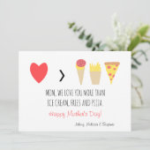 ユーモア ママ 愛してる 赤ハート 母の日 シーズンカード (スタンド正面)