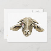 ユーモア ロボット ヤギ サイエンス フィクション パロディ ジョーク ポストカード (正面/裏面)