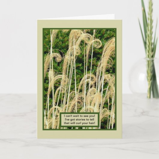 ユーモア/一緒に集まろう/マスクを衣服/グリーティングC ノートカード (正面)