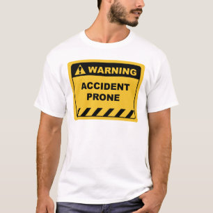 ユーモア-人警告間のラベル/サイン事故が起こりやすい Tシャツ