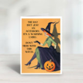 ユーモア 大人 ハロウィン 魔女 グリーティング カード