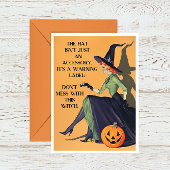 ユーモア 大人 ハロウィン 魔女 グリーティング カード
