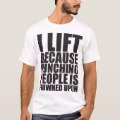 ユーモア – 私はパンチが眉をひそめる Tシャツ (正面)