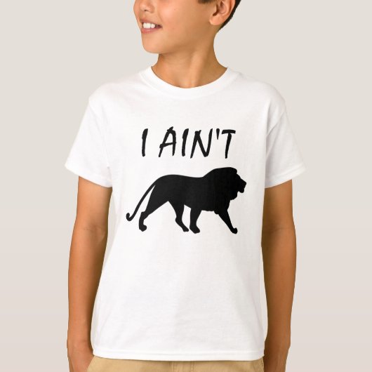 ユーモア 私はライオンです おかしい Tシャツ (正面)