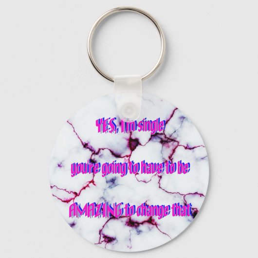 ユーモア – 素晴ら独身のしい キーホルダー (正面)