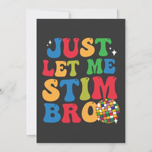 ユーモア 自閉症 自閉症啓発 ただ刺激させて 招待状 (正面)