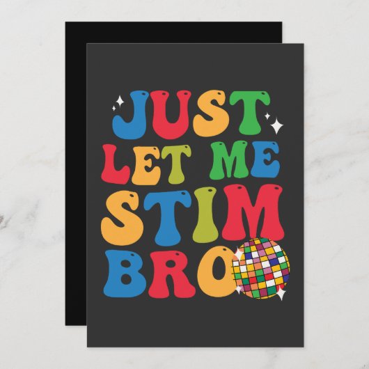 ユーモア 自閉症 自閉症啓発 ただ刺激させて 招待状 (正面/裏面)