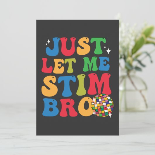 ユーモア 自閉症 自閉症啓発 ただ私に刺激させて 招待状 (スタンド正面)