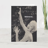 ユーモア 退職 祝賀 シャンパン レディー 泡 カード (正面)